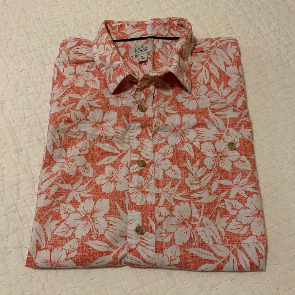 Croft & Barrow Button Short Sleeved Shirt
